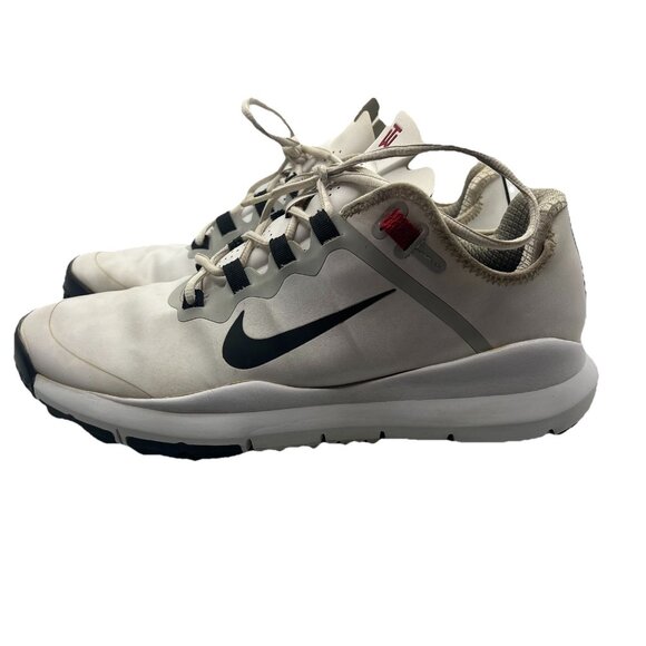 Nike Tiger Woods TW13 Men\'s 11.5 Golf Shoes 2012 White Red Rare 532622-100 main image 13